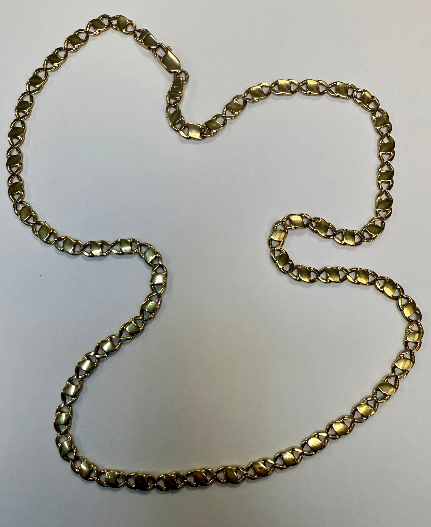 9ct Gold Oval Link Chain 21”