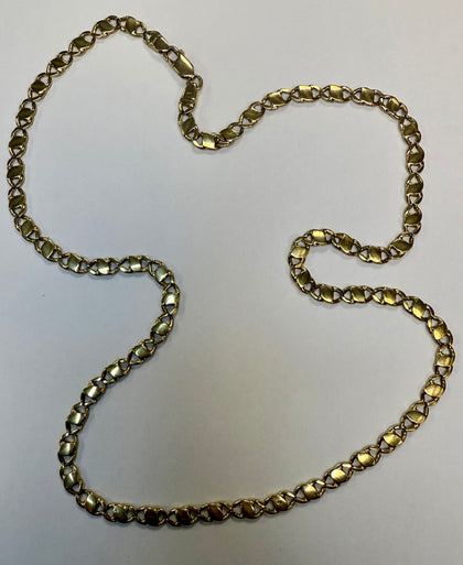 9ct Gold Oval Link Chain 21”