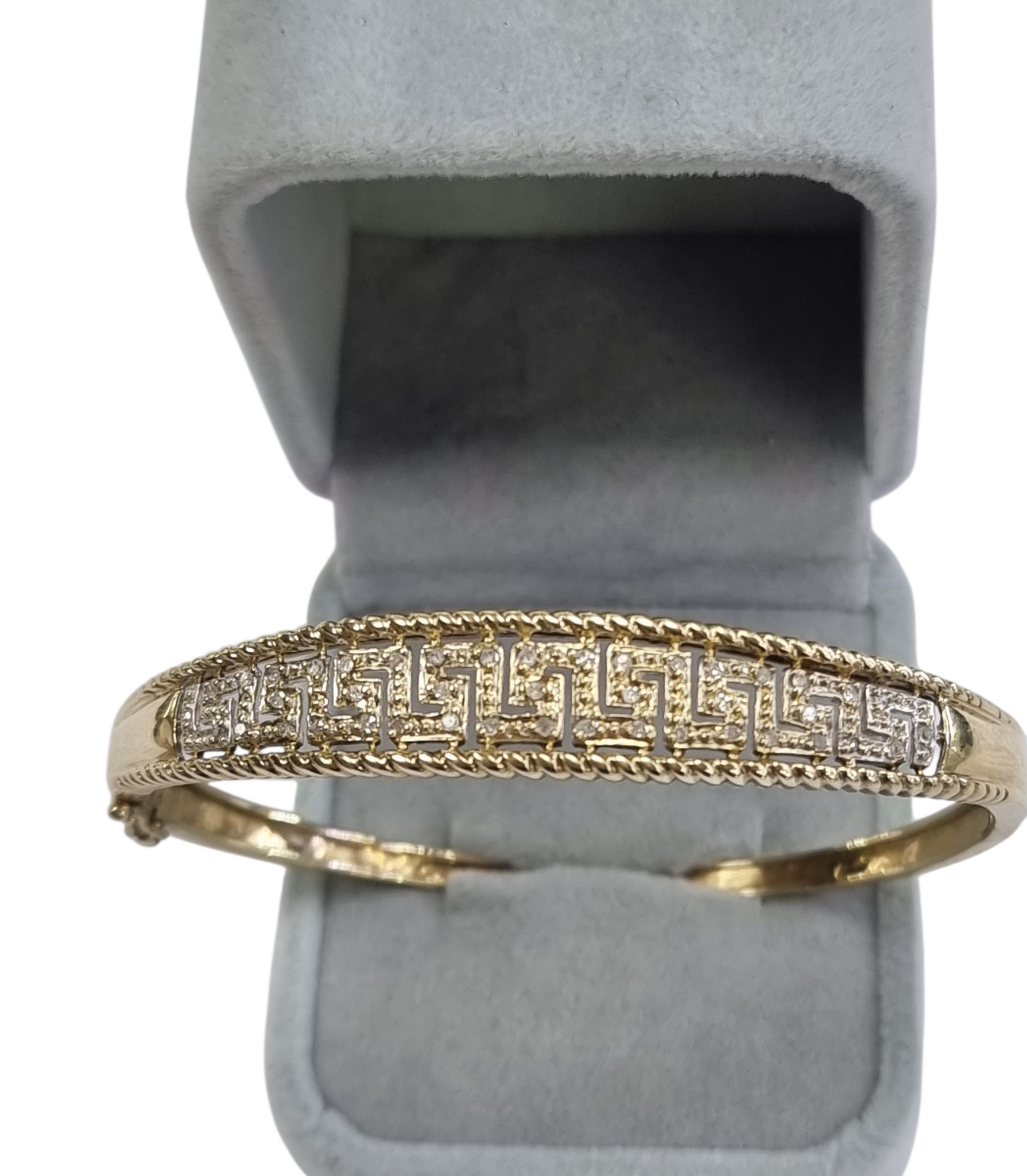 9ct Gold diamond Bangle