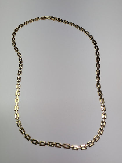 9ct gold square link chain