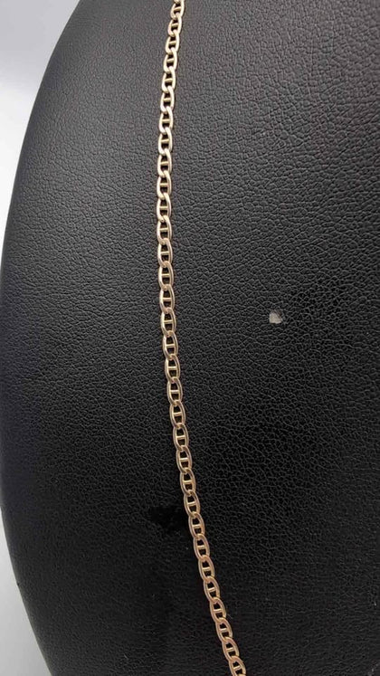 9ct Yellow Gold Anchor Mariner Chain Necklace With Special Mum Pendant - 18