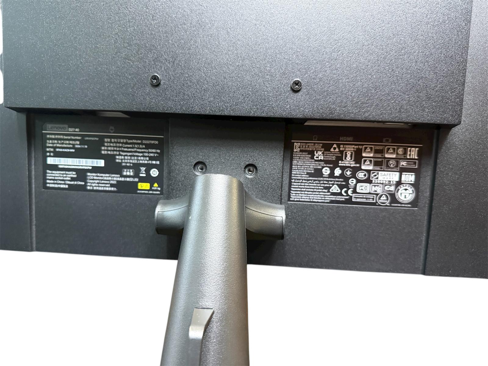Lenovo D27-40 LED Monitor