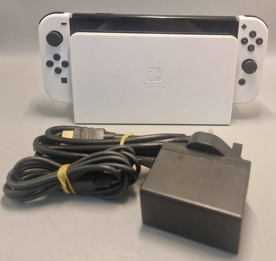Nintendo Switch Console, 64GB OLED + White Joy-Con, Discounted