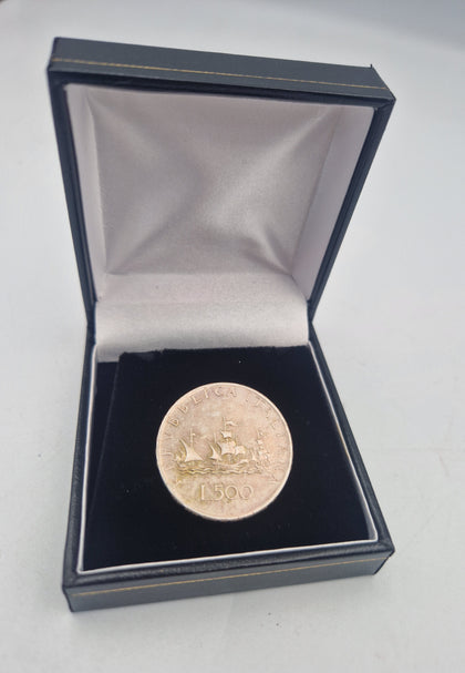 1957 500 lire solid silver Italian coin 11g boxed