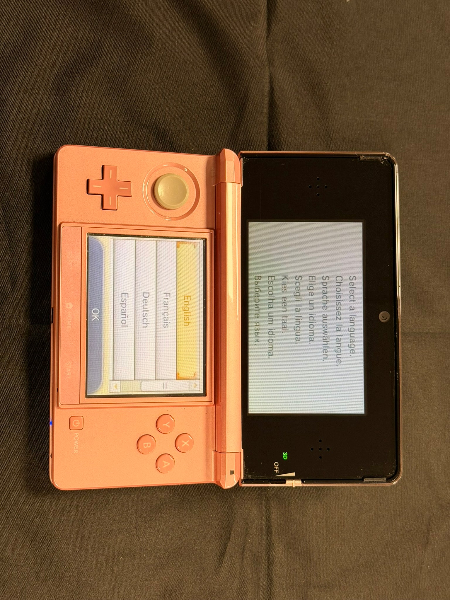 nintendo 3ds pink console