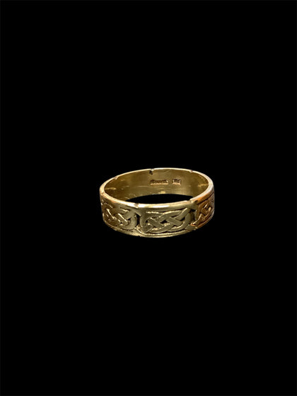 9ct Yellow Gold Celtic Wedding Ring Band