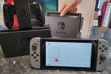 Nintendo Switch Console, 32GB + Grey Joy-Con, Boxed