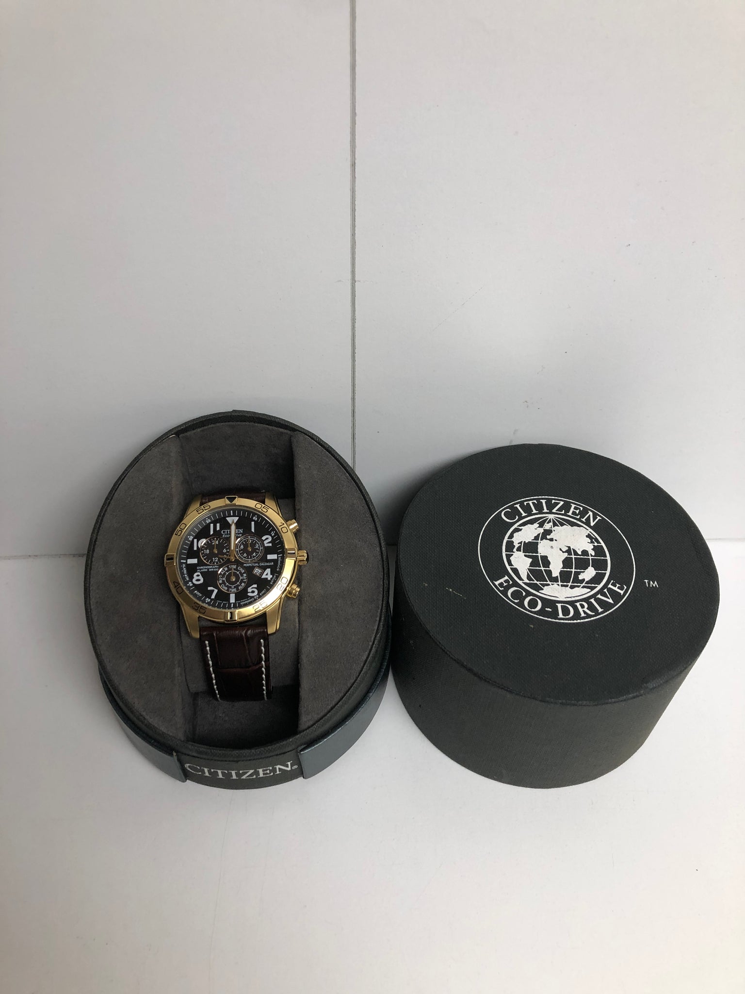 Citizen Chronograph Leather Strap Watch BL5472-01E