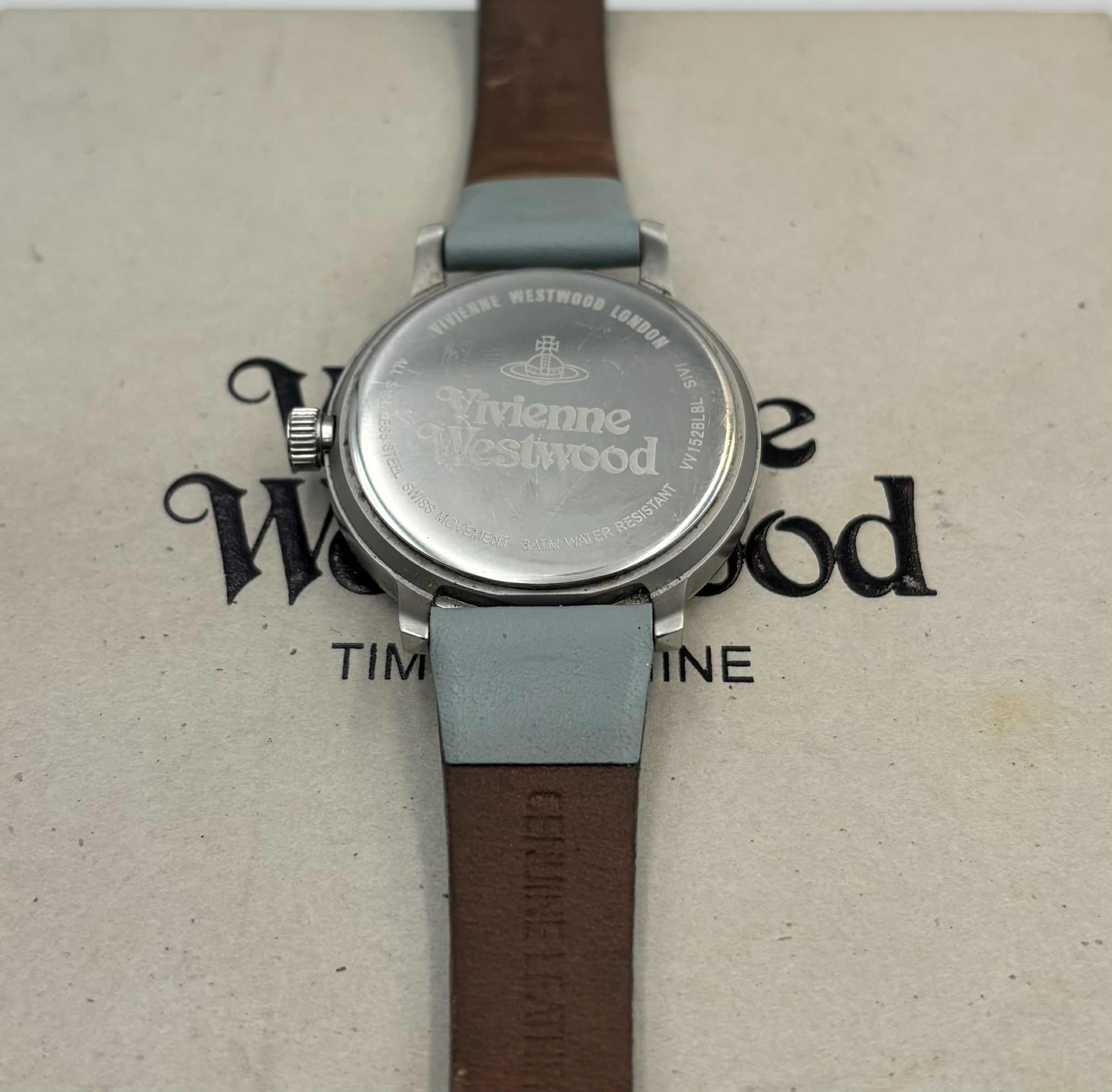 Vivienne Westwood Bloomsbury Women's Watch VV152WHWH Blue Leather and box