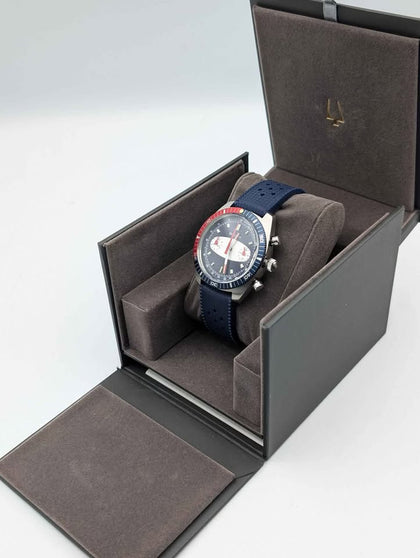 Bulova 98A253 Archive Series Chronograph Sweeping Quartz Pepsi Dial Watch - Boxed *BRAND NEW*