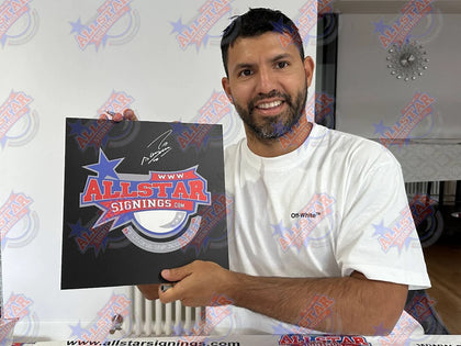 Sergio Kun Aguero Signed Manchester City Football Shirt With Proof