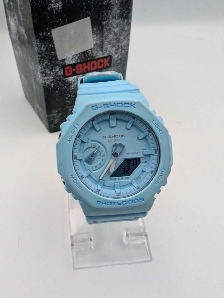 Casio G-Shock GA-2100 Tiffany Blue Heavy Duty Watch - Boxed With Rubber Strap
