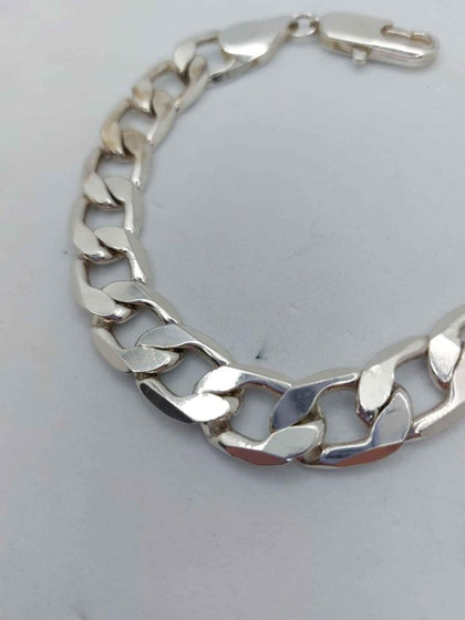 925 Sterling Silver Curb Bracelet Chain - 9