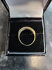 9ct Yellow Gold Ring With Clear And Black Stones - Size J - 2G