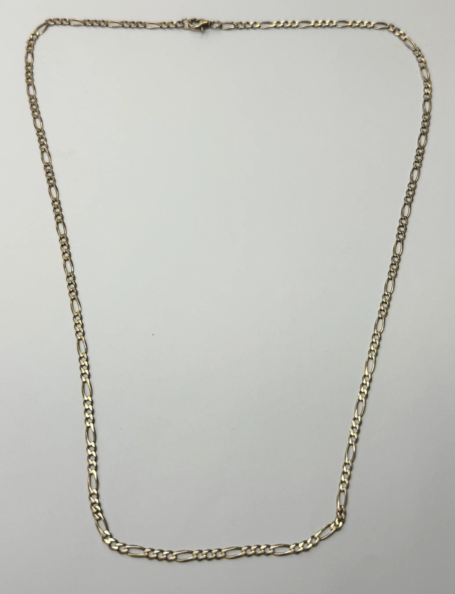 9ct gold figaro chain 21.5"