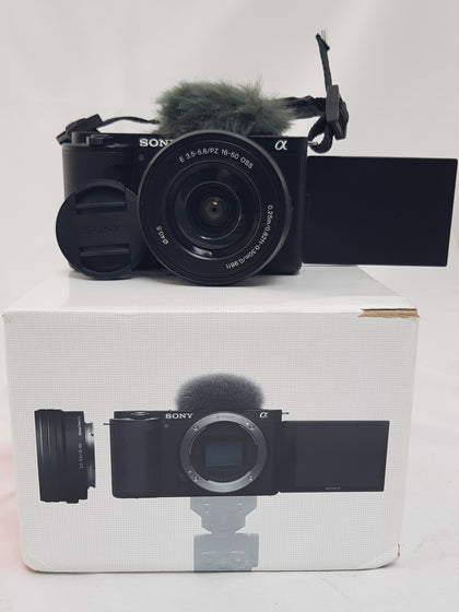 Sony ZV-E10 4K Vlog Camera 24.2MP + 16-50mm F/3.5-5.6 SELP1650 OSS, B.