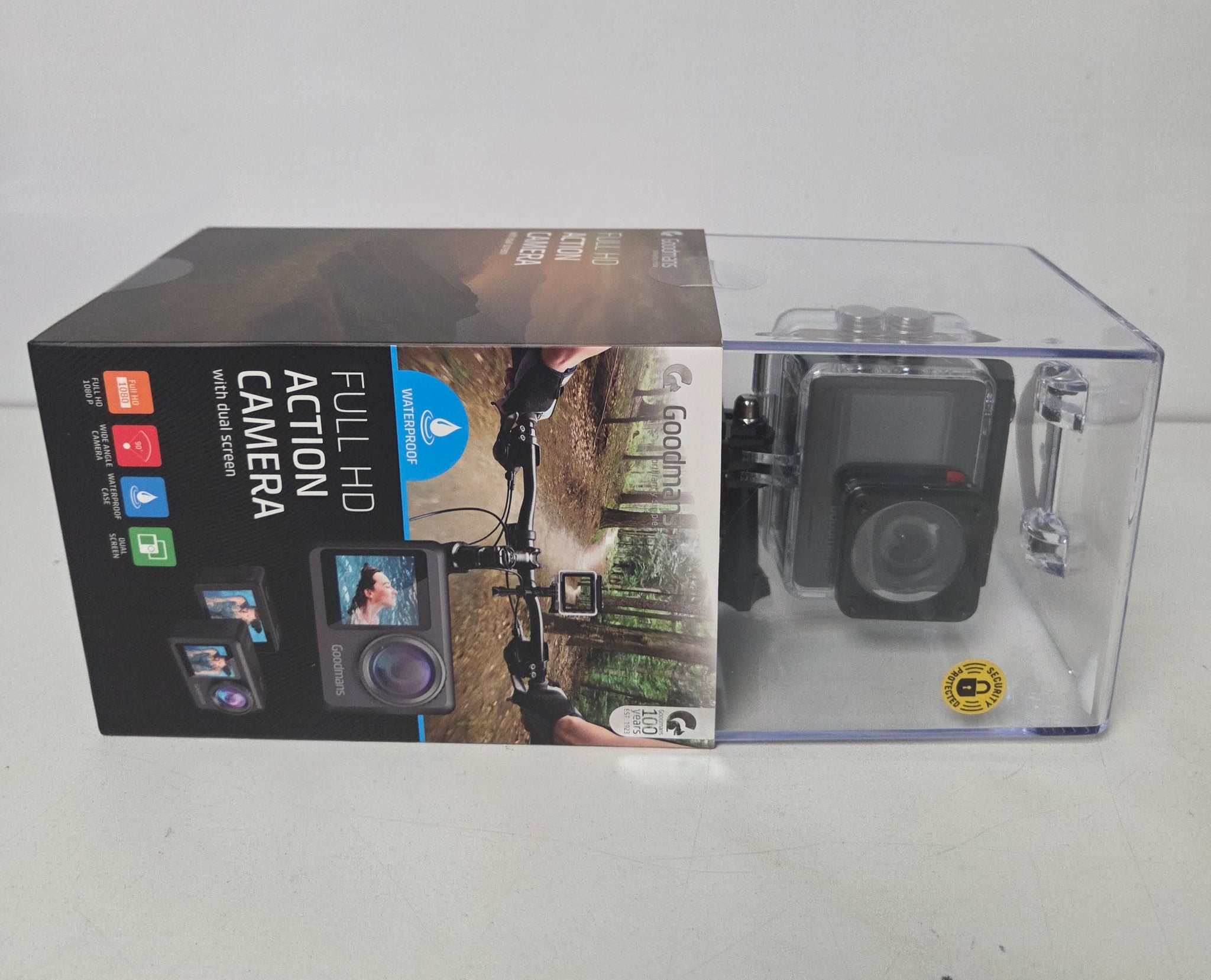 * Collection Only * Goodmans Full Hd Action Camera-dual Screen ,waterproof  unopened Like new