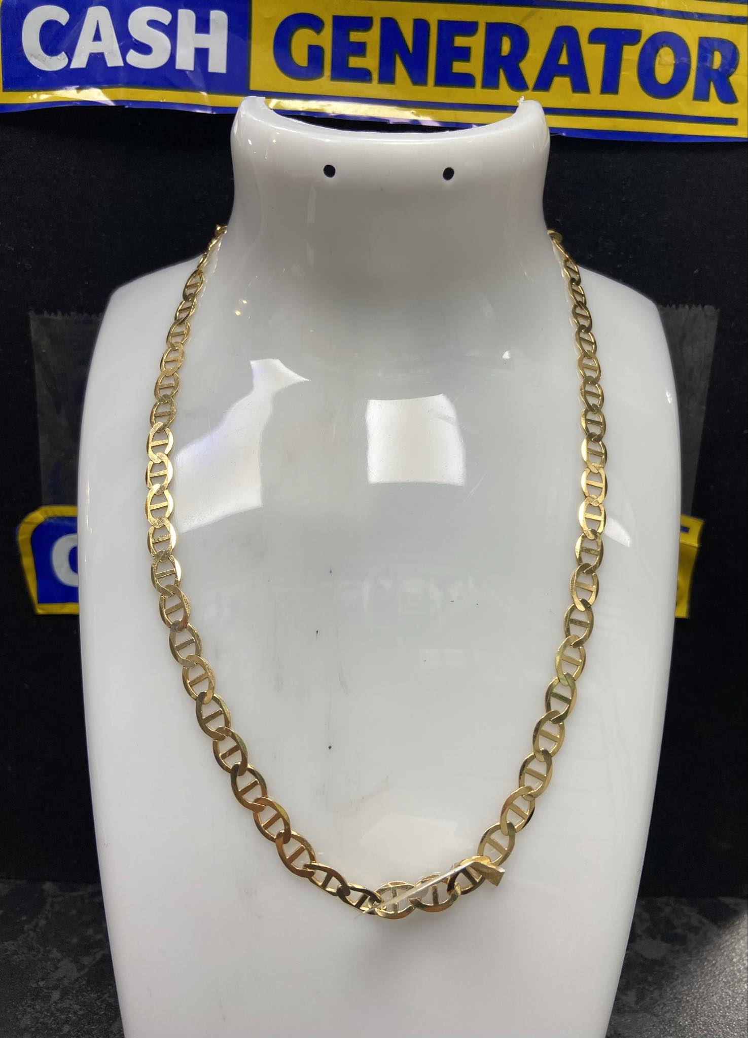 9ct Gold Anchor Link Chain 8.56g 16"