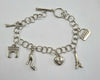 Silver charm bracelet 7"