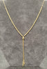 14ct Yellow Gold Elegant Adjustable Tassel Necklace
