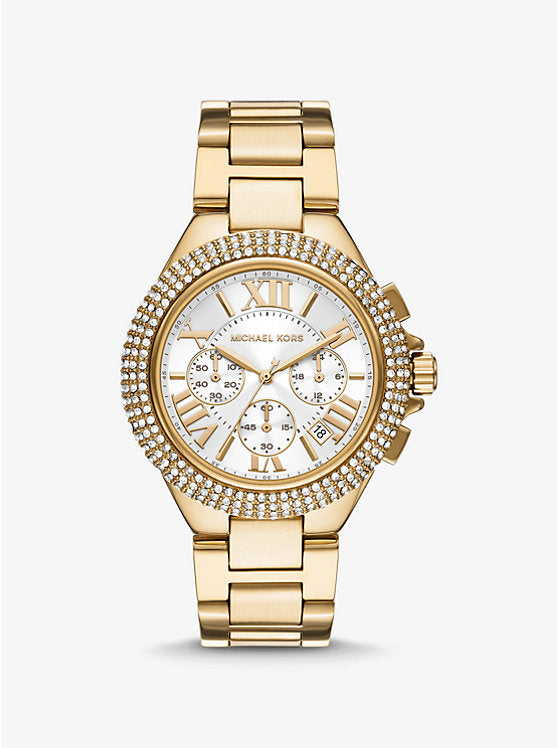 Michael Kors  MK-6994 Oversized Camille Pavé Gold-Tone Watch