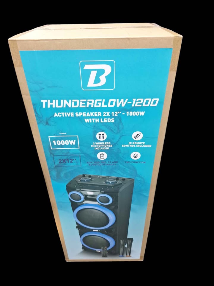 Thunderglow -1200 Active Wireless Speaker With Bluetooth, AUX, MIC & USB *NEW*