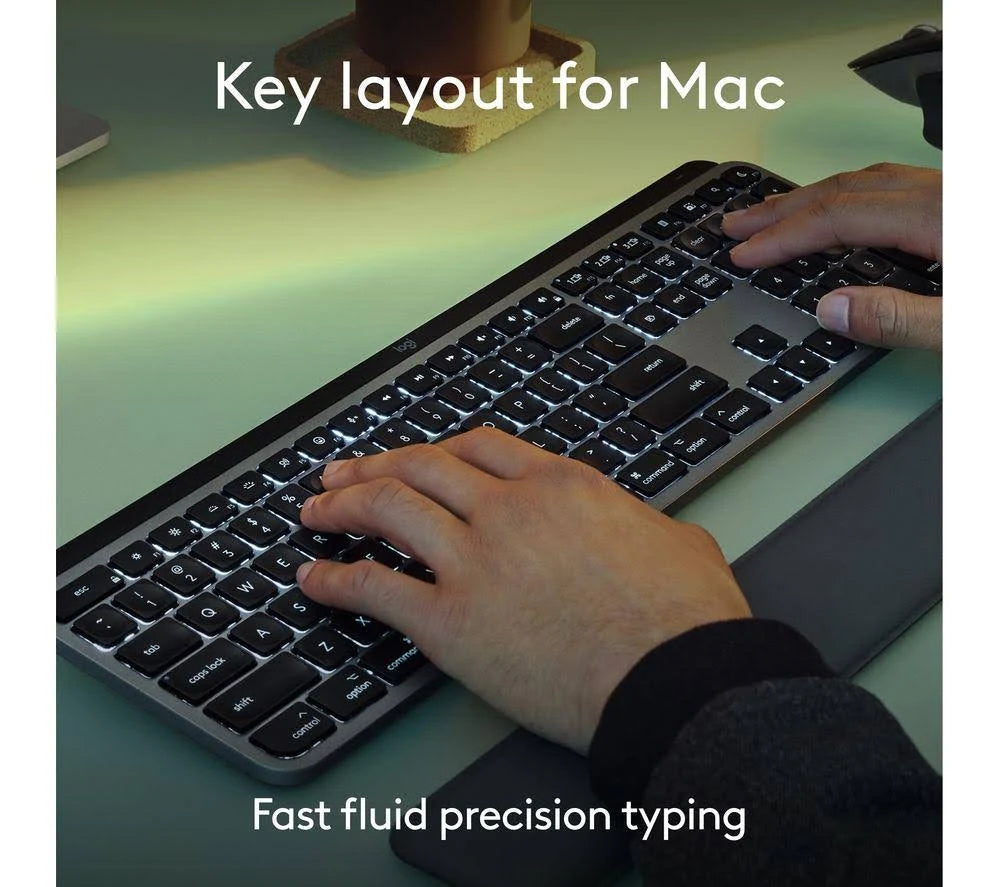 Logitech MX Keys S For Mac Wireless Keyboard - Space Grey