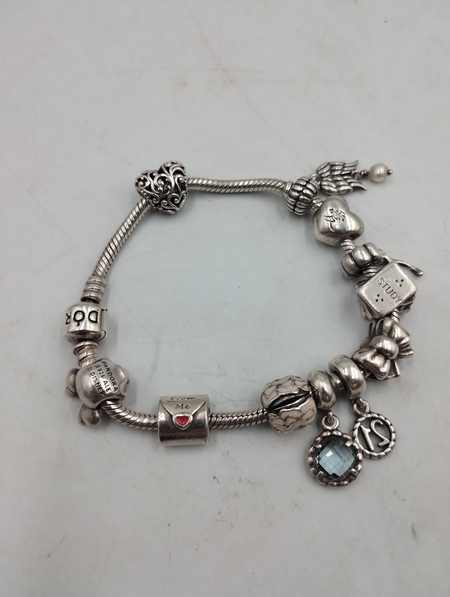 Pandora Silver Bracelet with 11 charms