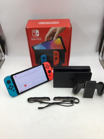 Nintendo Switch (OLED Model) - Neon Blue/Neon Red.