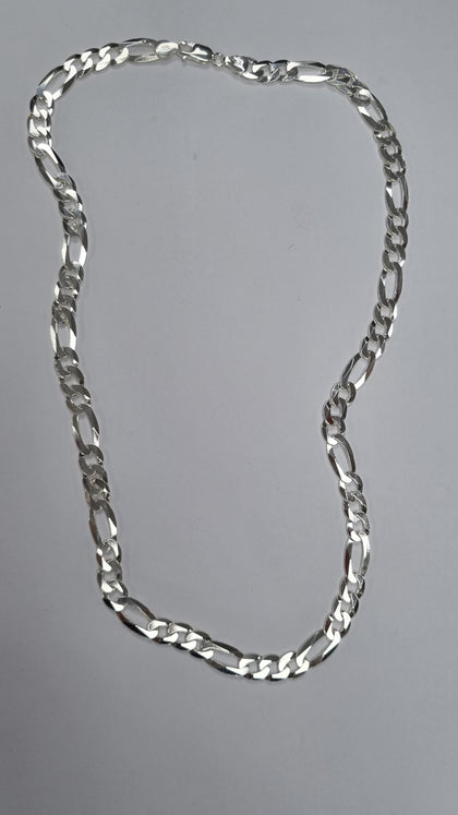 SILVER FIGARO CHAIN 22