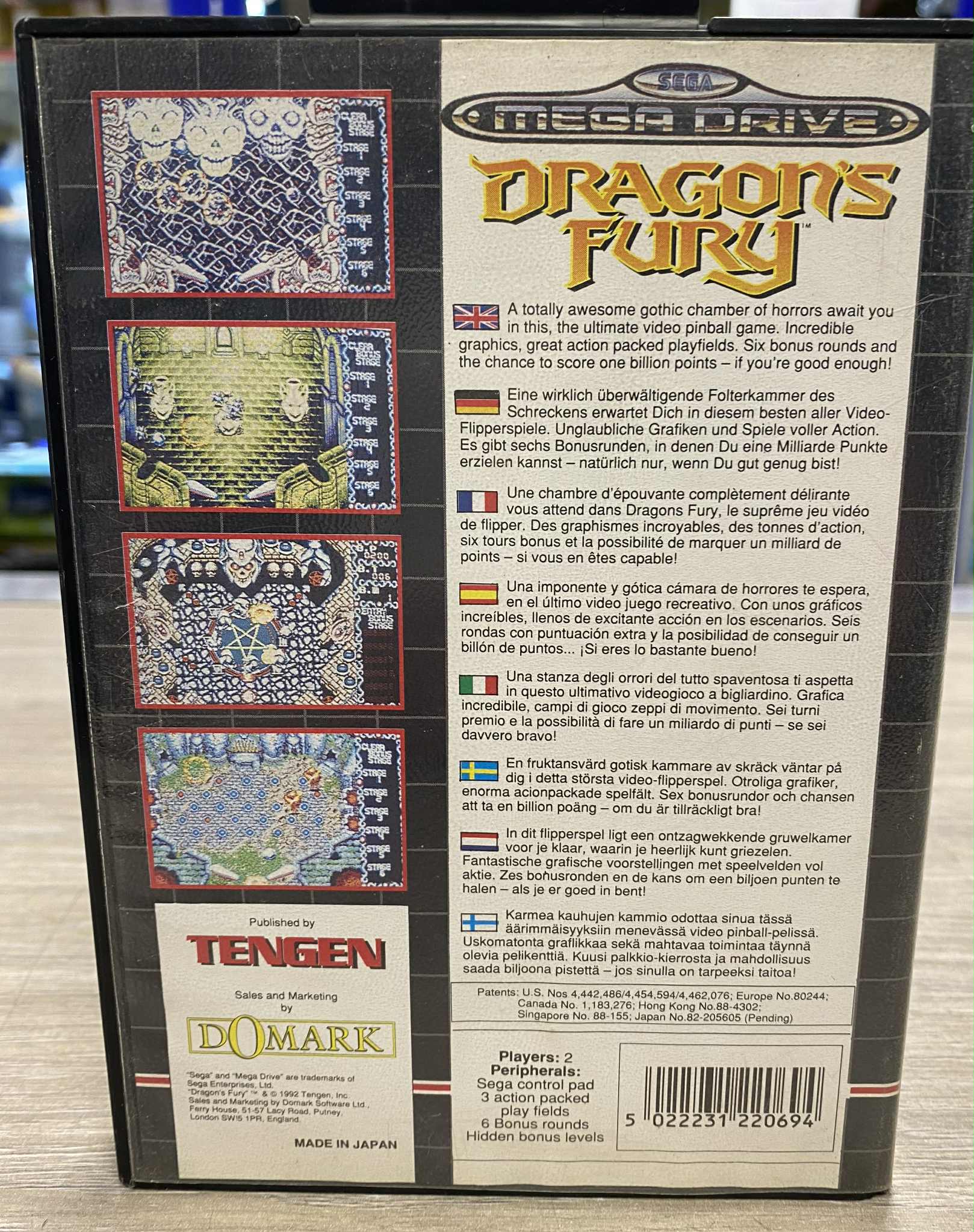 Sega Mega Drive - Dragon's Fury game