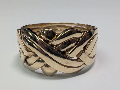 9ct Gold Puzzle Ring - SIZE Z+2