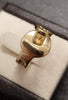 9ct Yellow Gold Spanner & Torque Ring - Size s