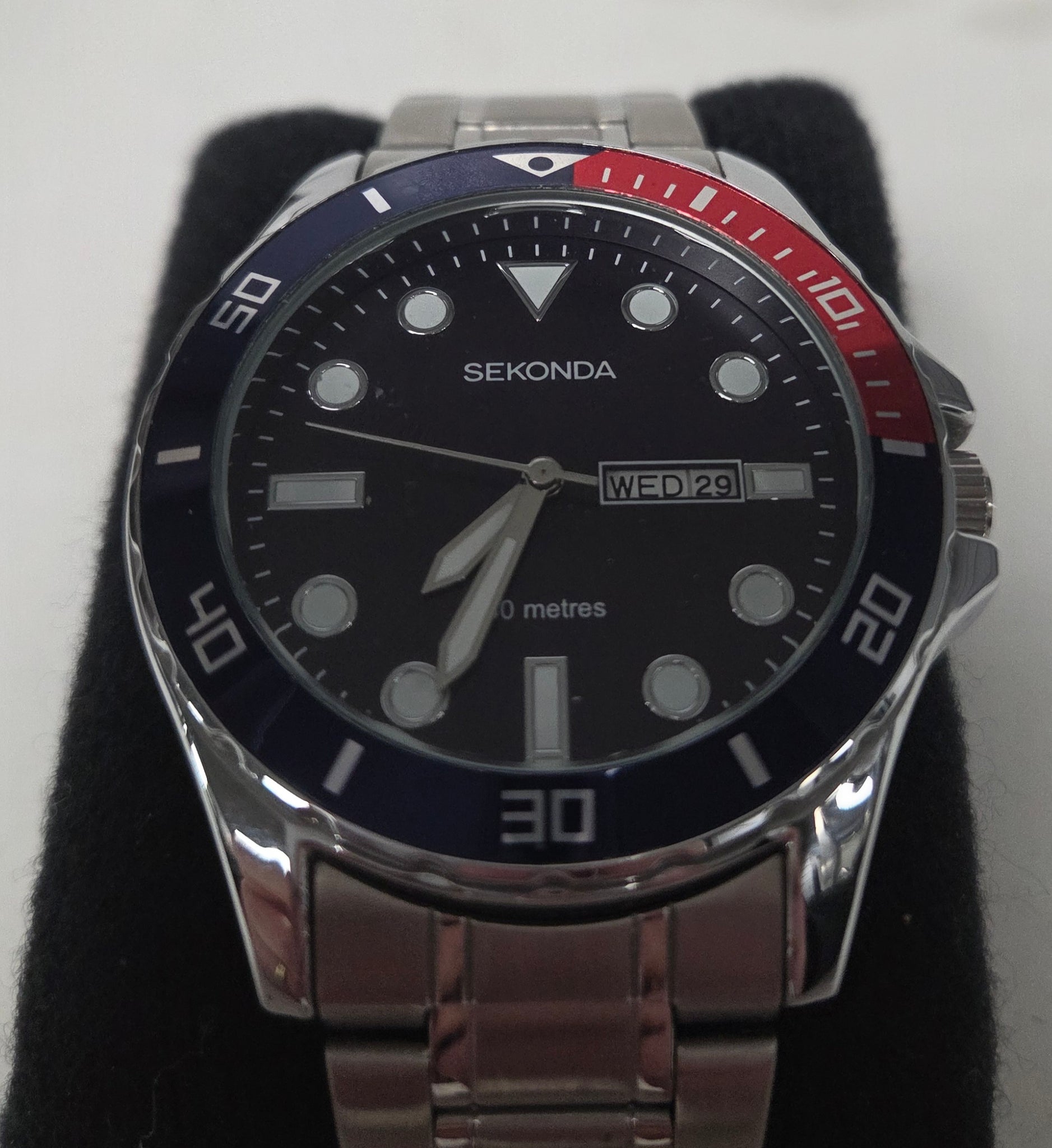 ** Collection Only ** Sekonda 1607 Mens Blue Face Watch