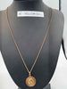 9ct Yellow Gold Belcher Chain With Virgin Mary Pendant - 22" Long - 9.98 Grams