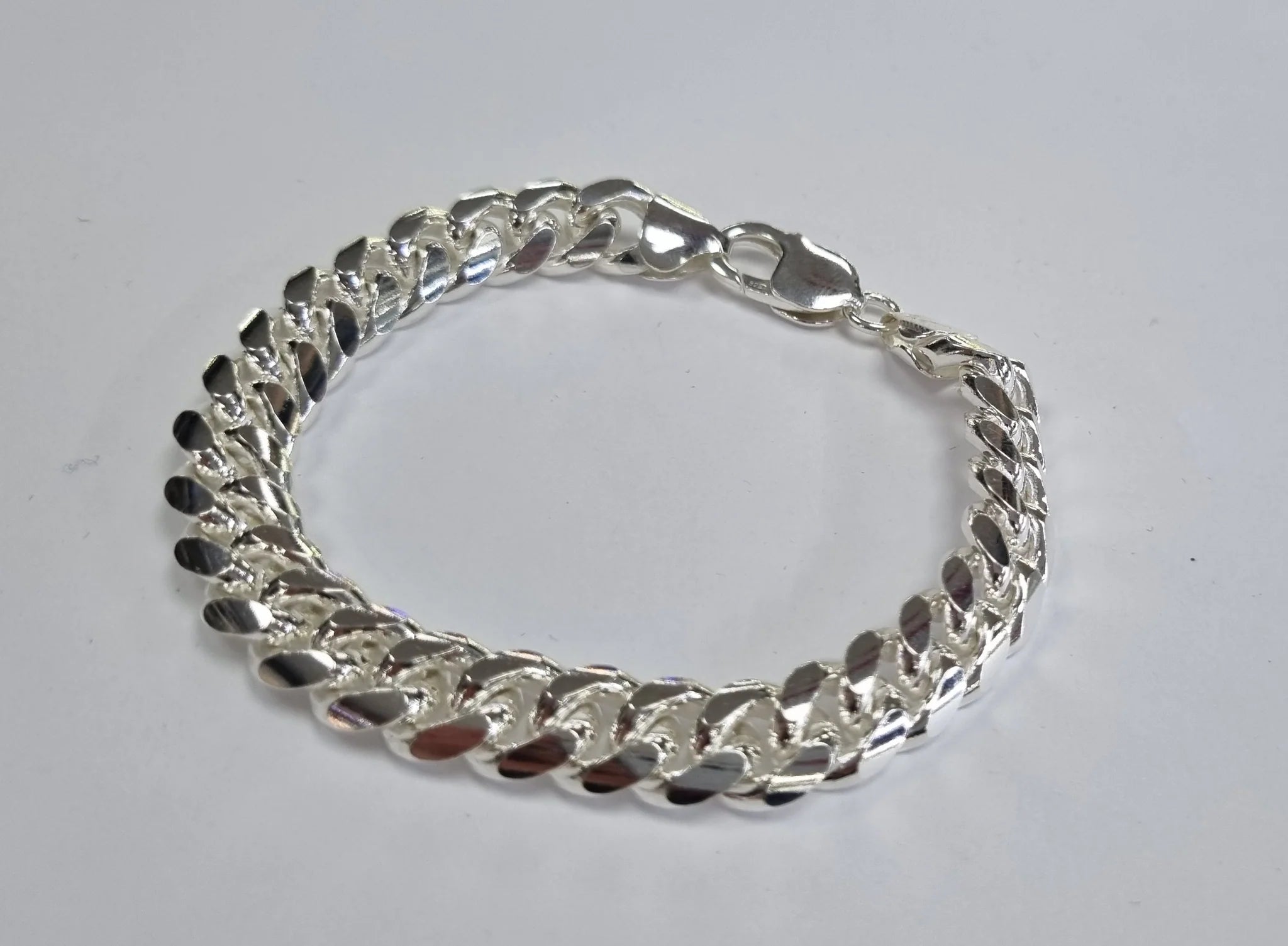 Silver Curb Bracelet 8.5" Brand New