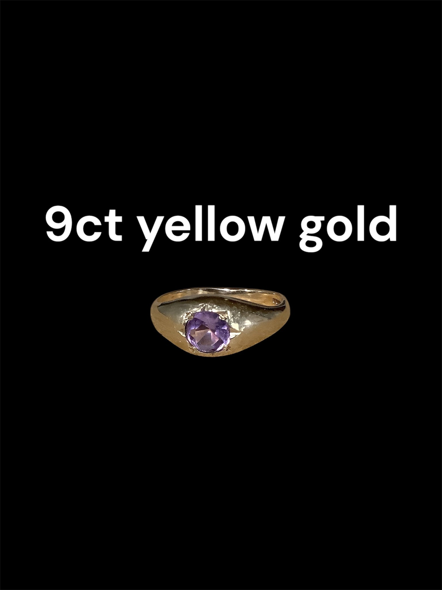 9ct Amethyst ring  unisex