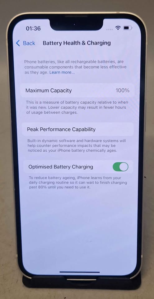 Apple iPhone 13 128GB Starlight, Unlocked 100% Battery Health