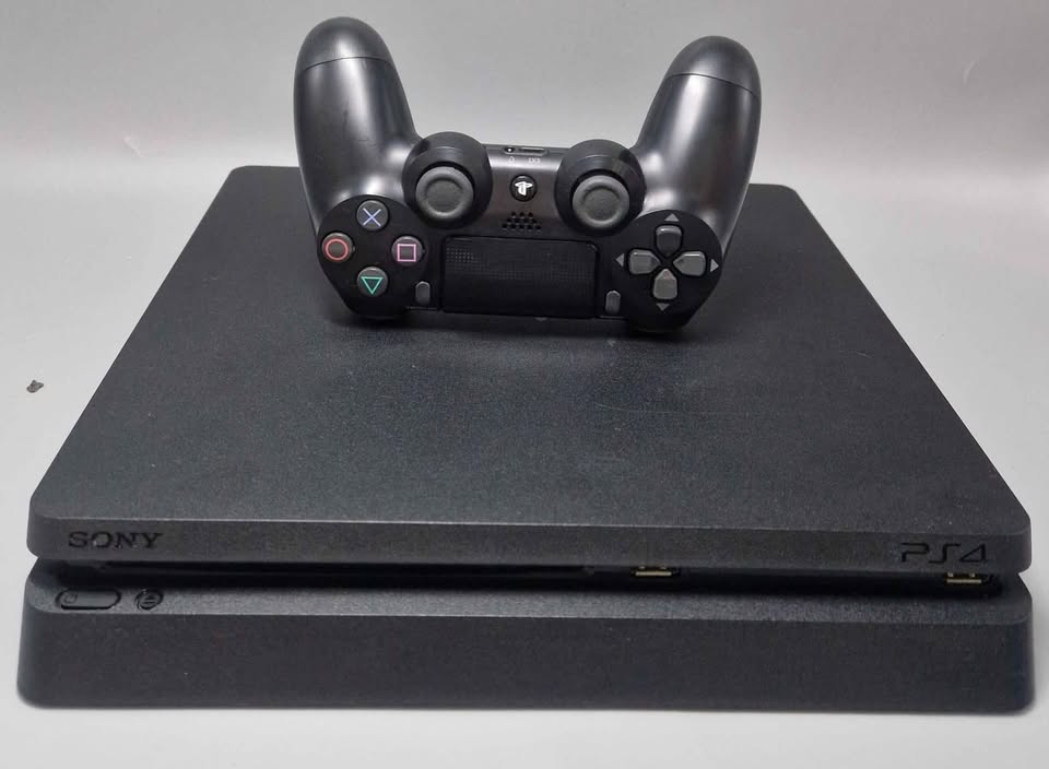 Sony Playstation 4 Slim Console, 500GB Black, Unboxed With Leads And Controller