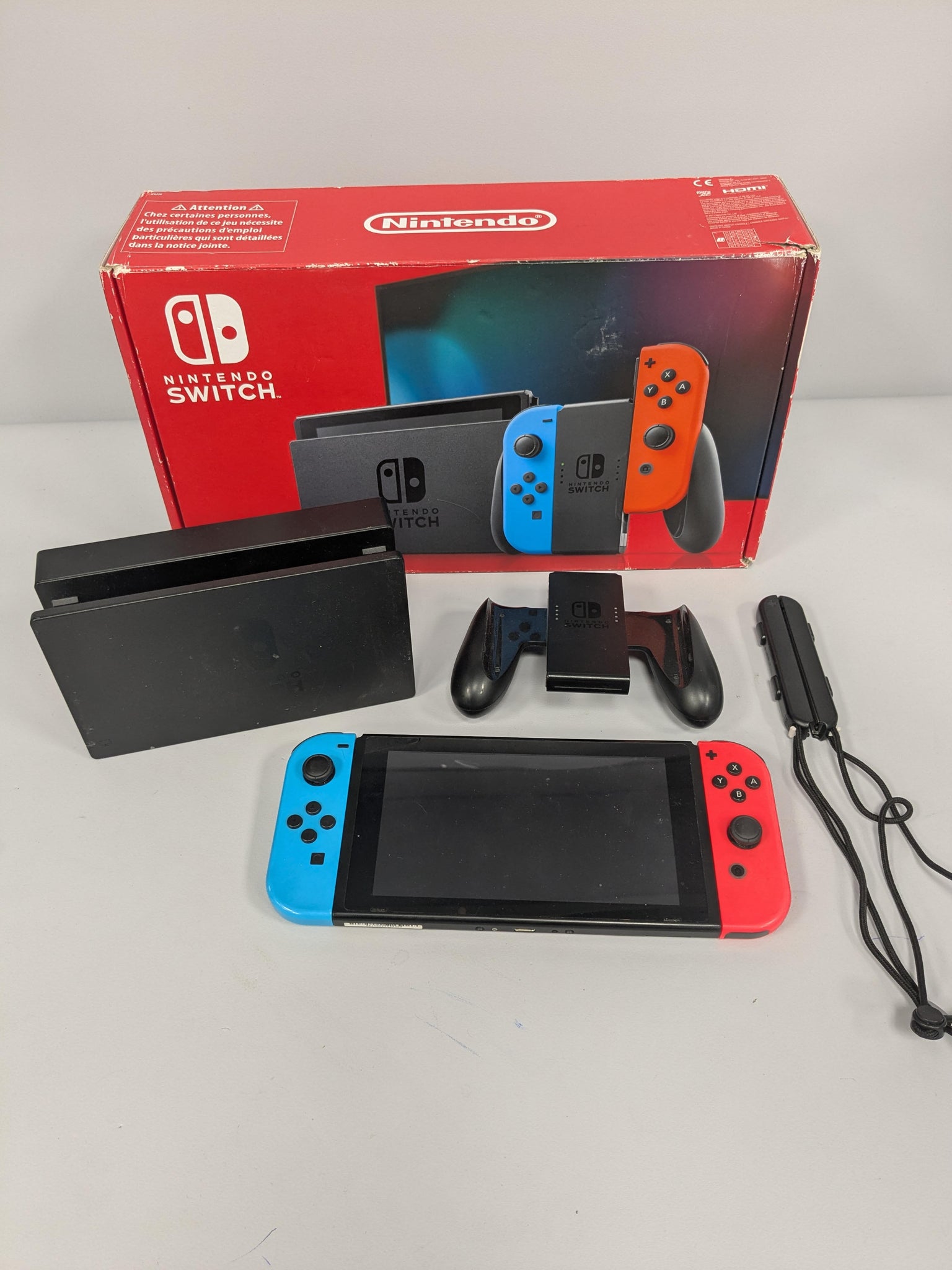 Nintendo Switch Console with Neon Red/Blue Joy-Con