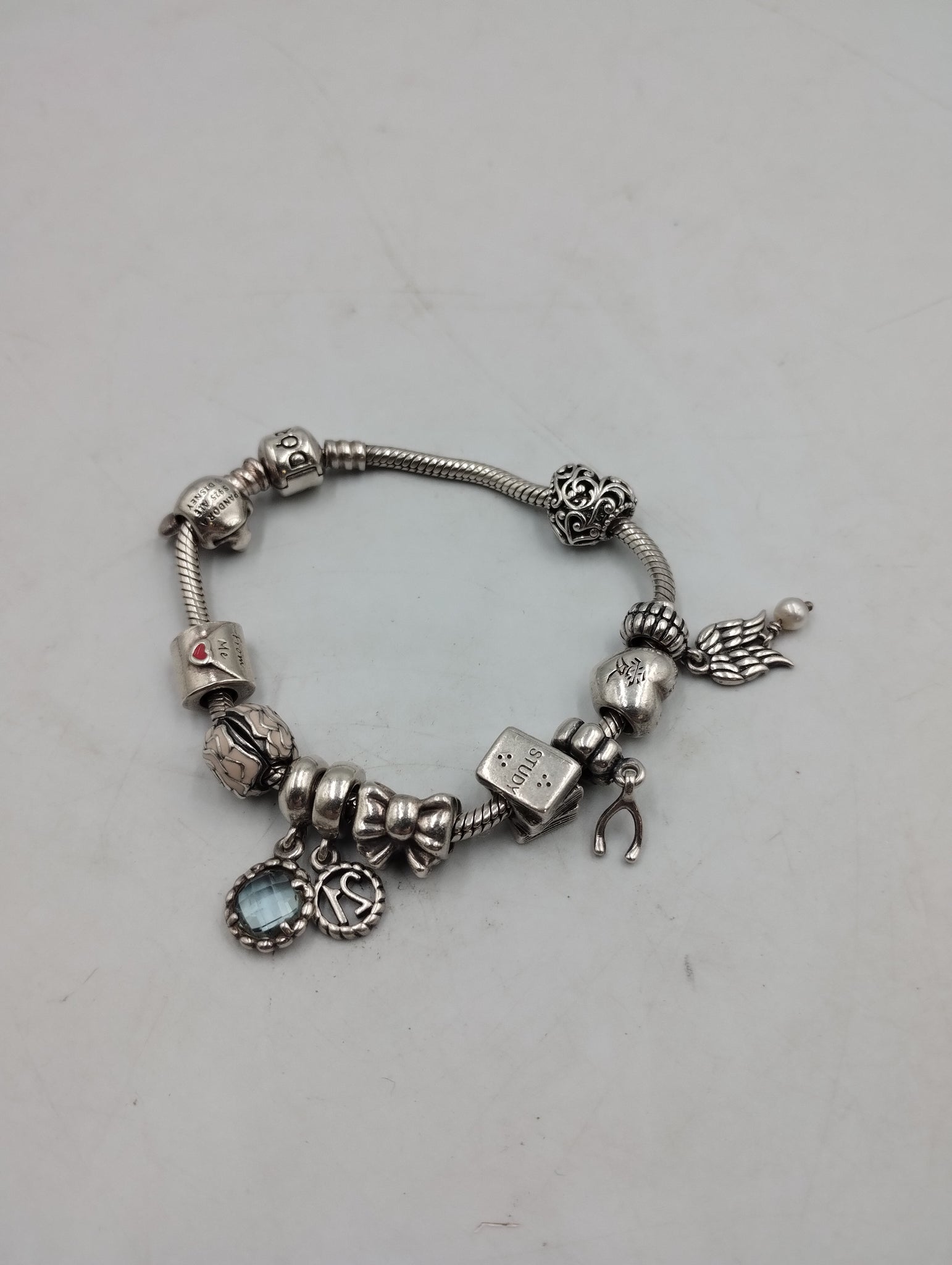 Pandora Silver Bracelet with 11 charms