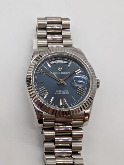 Pagani Design Men's Automatic Watch Nh35 Japanese Movement Sapphire Glass Stainless Steel Strap Waterproof 100