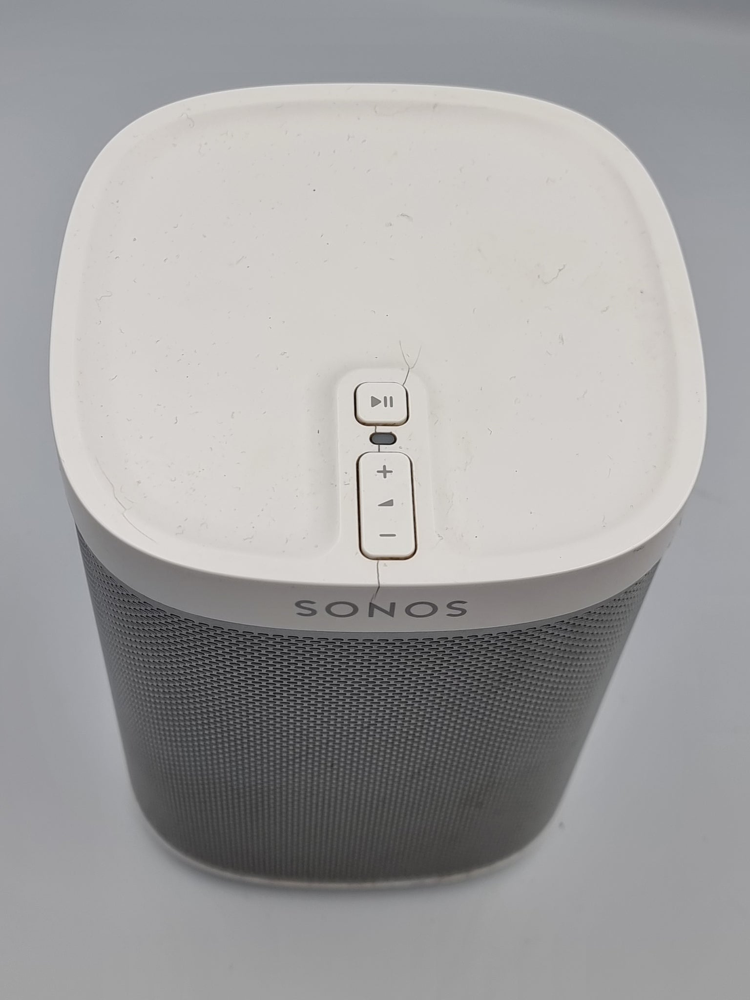 Sonos Play 1 white Wireless Speaker unboxed (cracked on top panel)