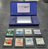 Nintendo Dsi System - Dark Metallic Blue - With 8 Games.