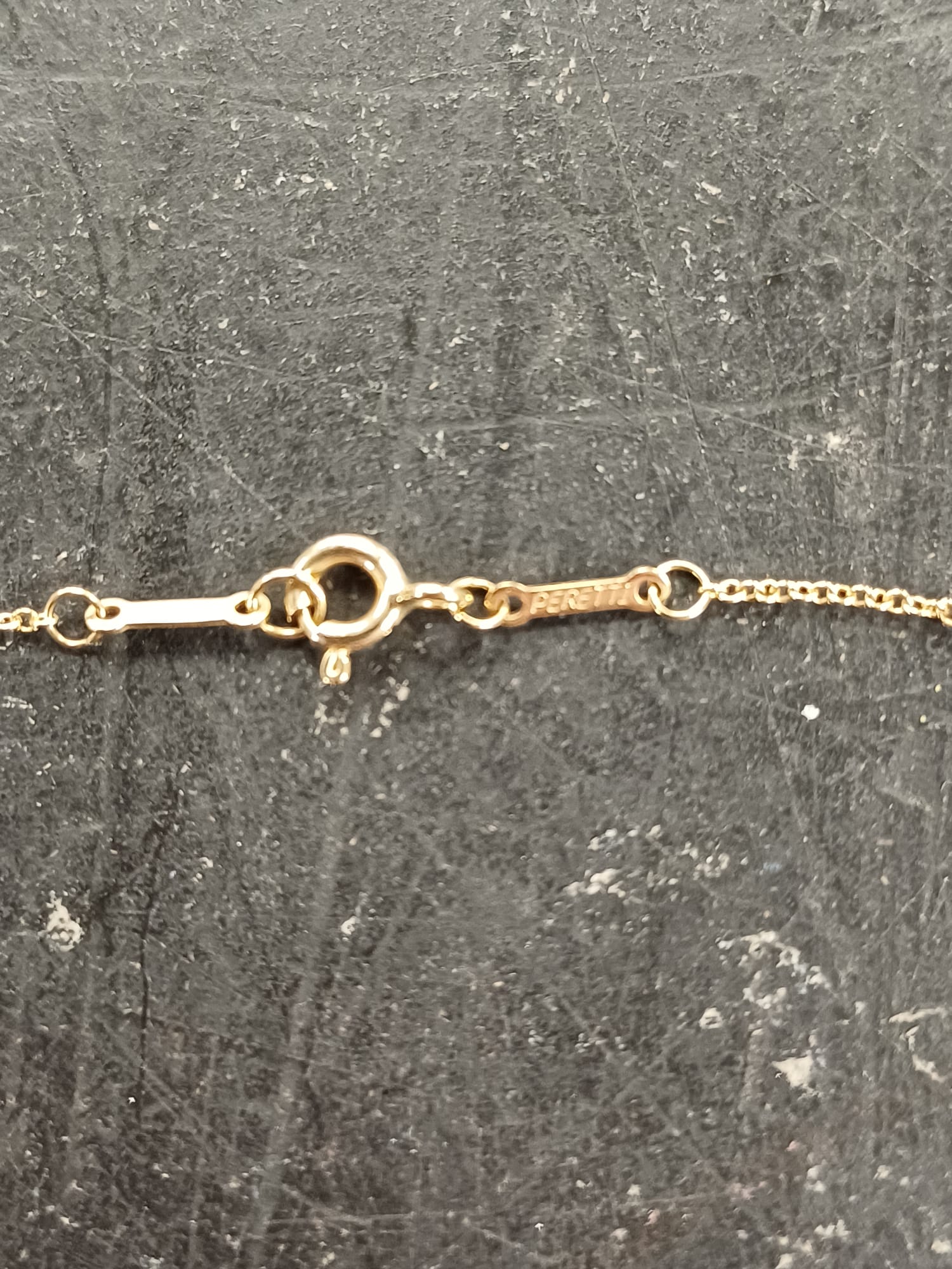 Tiffany & Co Elsa Peretti® Diamonds by the Yard® Single Diamond Pendant in Yellow Gold