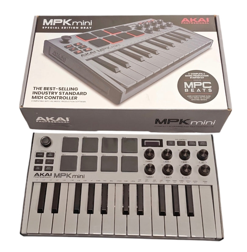 Akai MPK Mini MK3 Special Edition Gray Midi Controller**Boxed