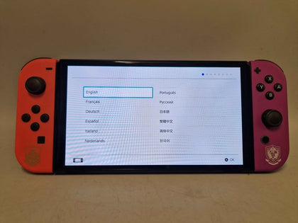 Nintendo Switch OLED, Scarlet/Violet edition. Unboxed