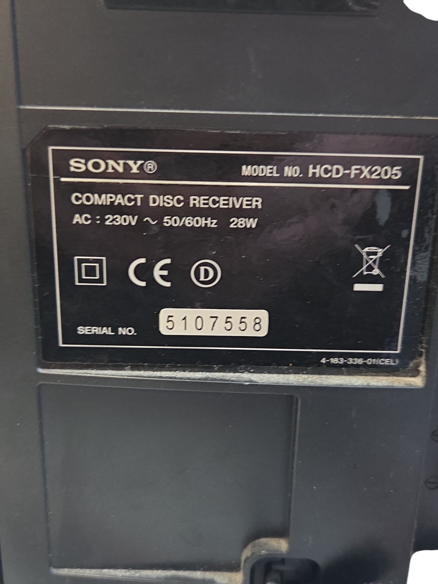 Sony Hifi HCD-FX205