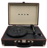 Bush Classic Retro Portable Case Record Player, Brown with 4 Vinyl Albums