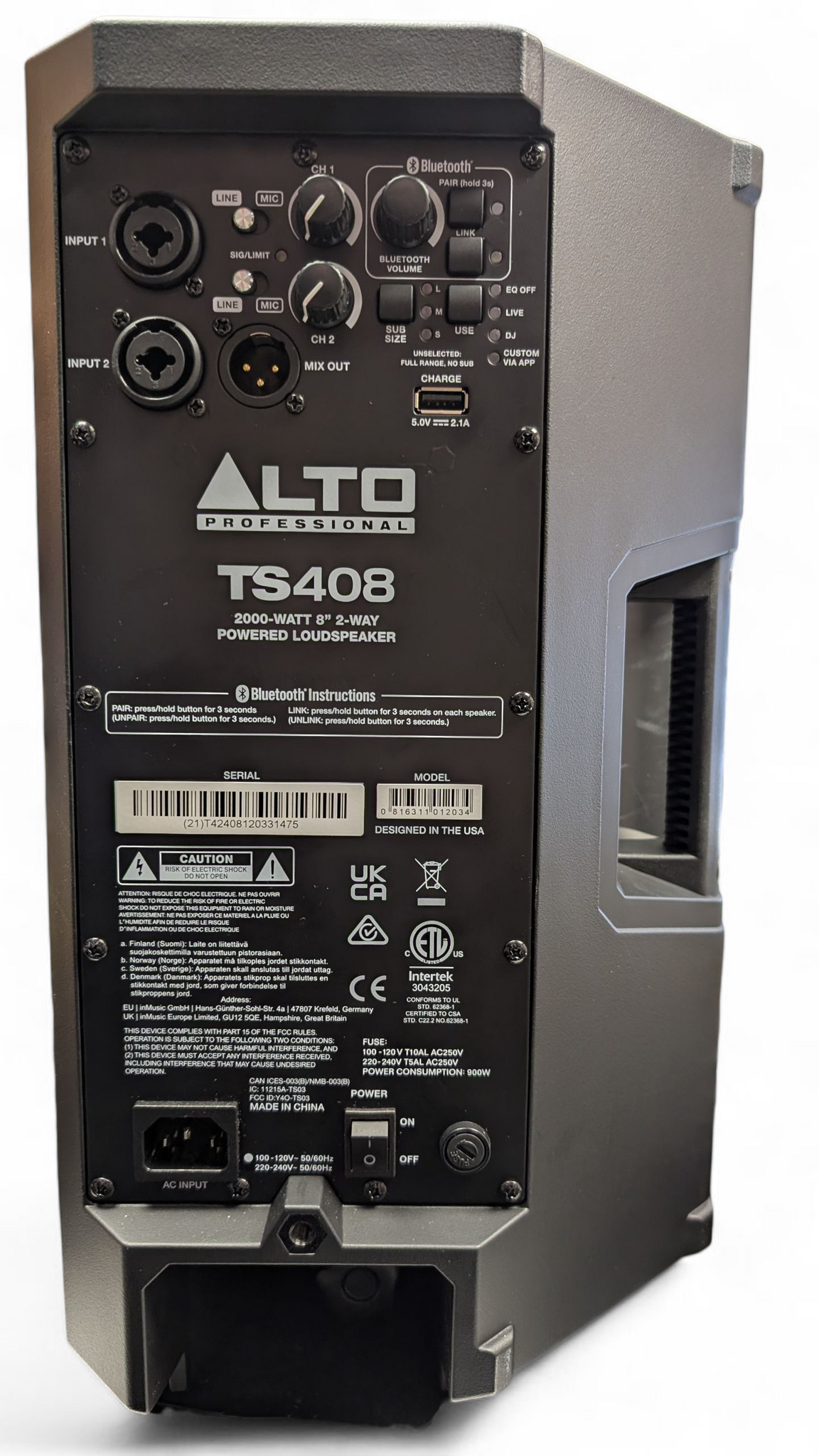 Alto Professional TS408 2000 Watt Active PA Speaker *Boxed*